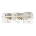 Z-Lite Bennington 3 Light Vanity, Brushed Nickel & Clear 1938-3V-BN